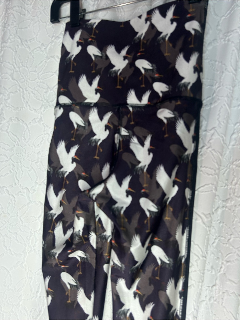 Emily Hsu Designs Crane High-Waisted luxury athletic Leggings xs